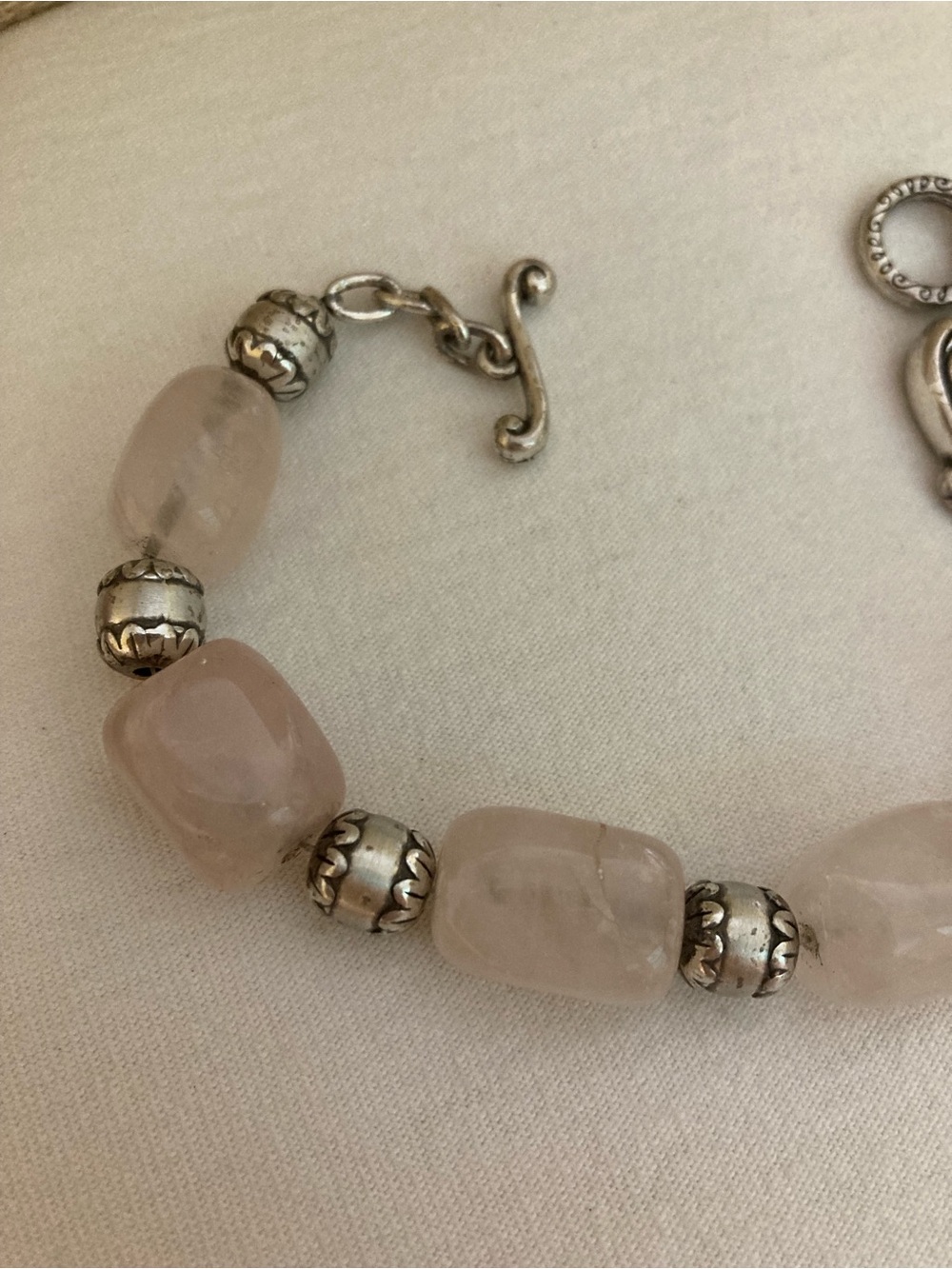 Brighton Rose Quartz Bracelet with Heart Charm - Picture 5 of 9